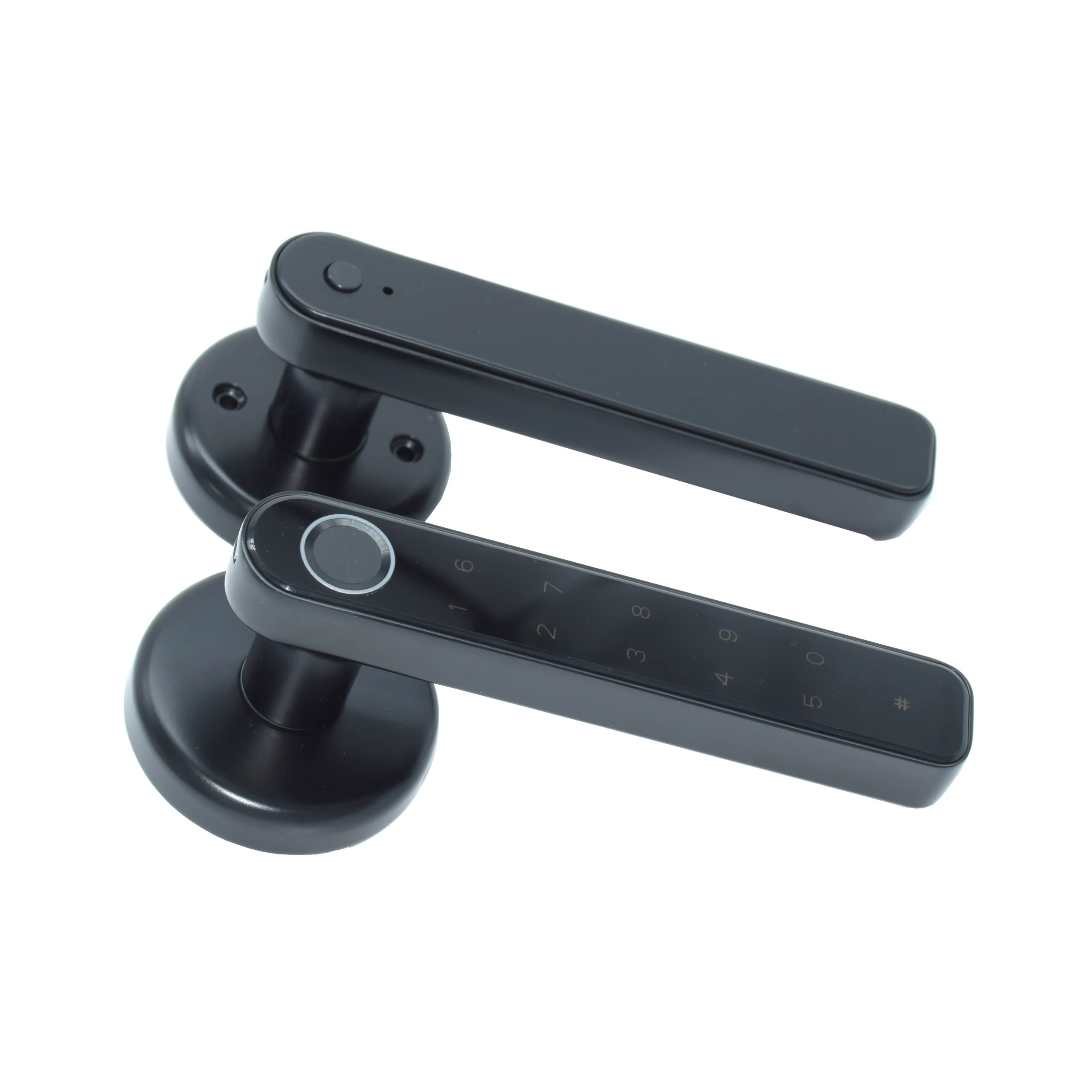 Fingerprint Smart Door Lock with Handle (4 in 1) Keyless Entry, Config with Tuya APP have your Key Passcodes, Smart Electronic Door Handle - Image 4