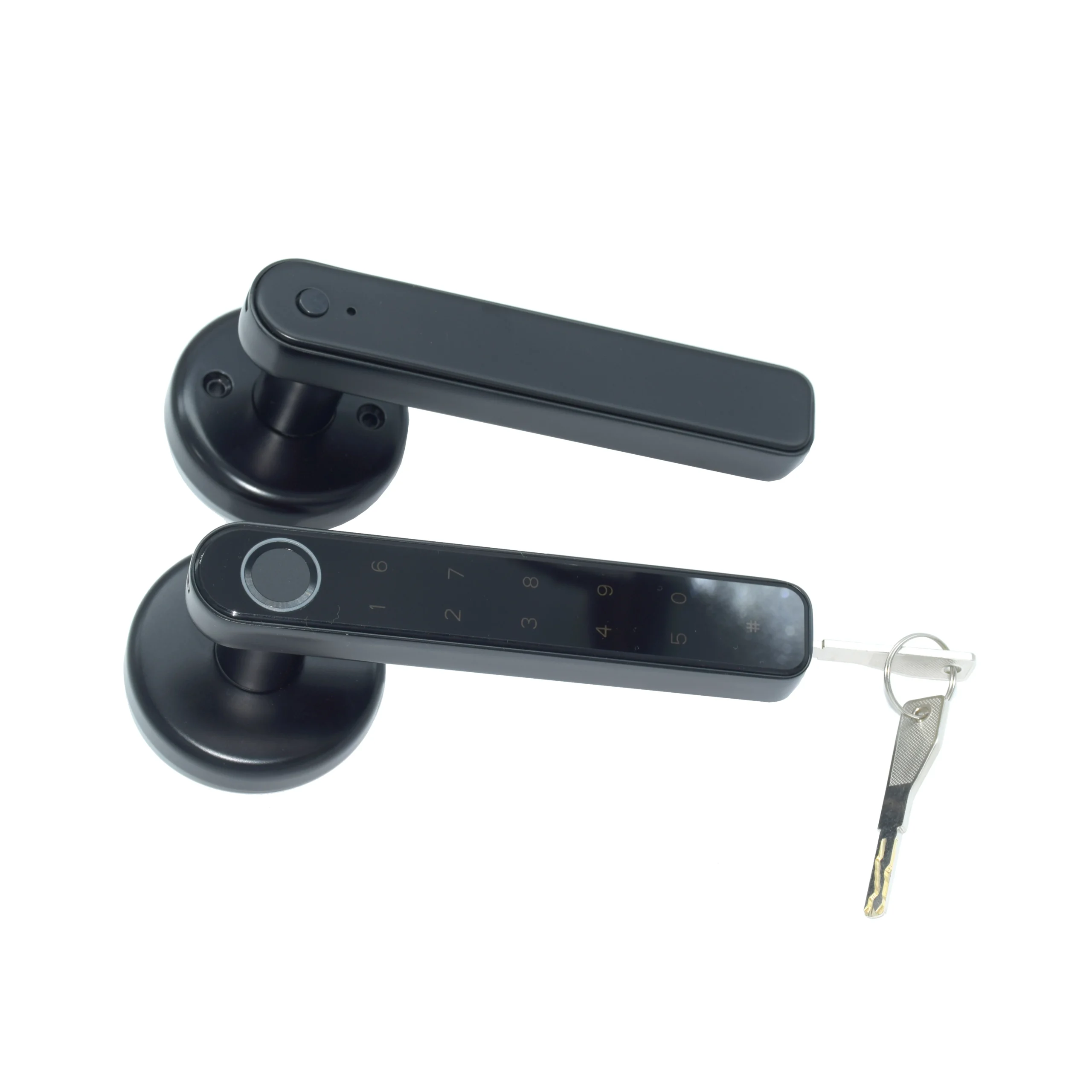 Fingerprint Smart Door Lock with Handle (4 in 1) Keyless Entry, Config with Tuya APP have your Key Passcodes, Smart Electronic Door Handle - Image 6